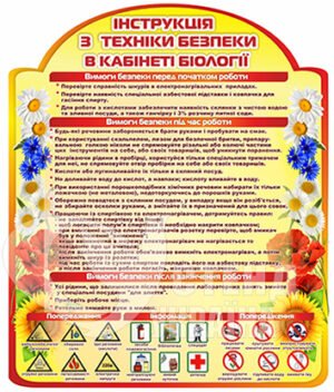 Інструкція з техніки безпеки в кабінеті біології
