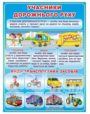 Стенд «Учасники дорожнього руху для малечі»