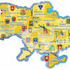 Адміністративна карта України плакат