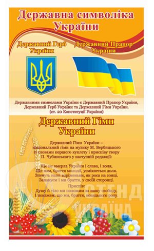 Стенд Державна символіка України