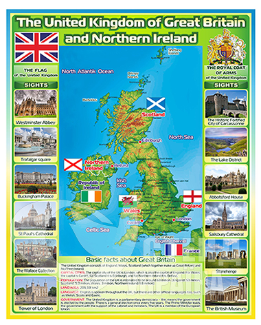 Стенд з картою Великої Британії та Північної Ірландії