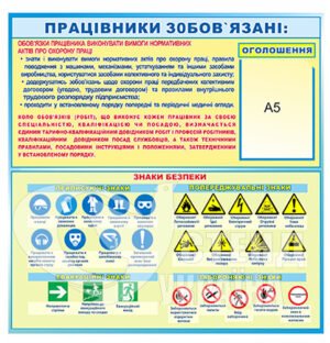 Стенд «Обов’язки працівників»