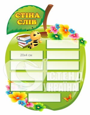 Стіна слів стенд яблуко