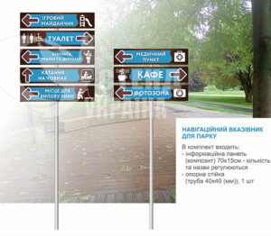Вказівник для парку навігаційний зі стрілочками