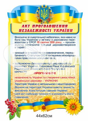 Стенд «АКТ проголошення незалежності України»