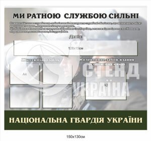 Стенд “Національна гвардія України життя та обов’язки підрозділу”
