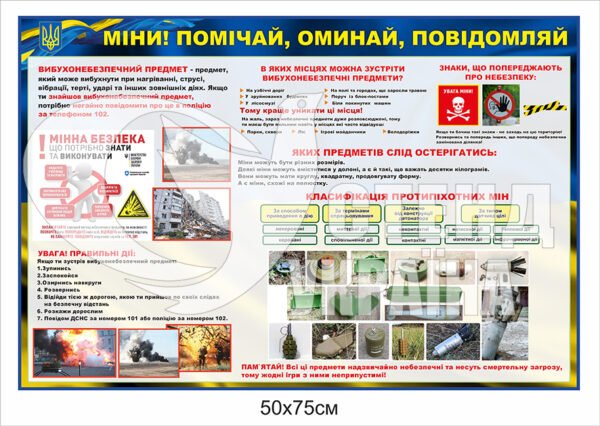 Стенд “Помічай, оминай міни”