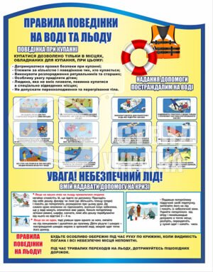 стенд “Правила поведінки на воді та льоду”