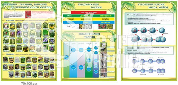 Стенди для кабінету біології