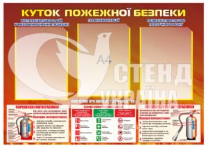 Куточок пожежної безпеки з пластику