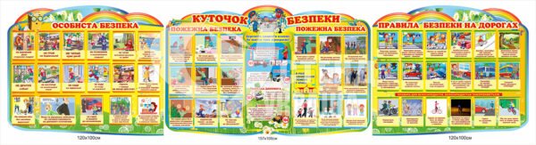 Коплект стендів з безпеки для дітей
