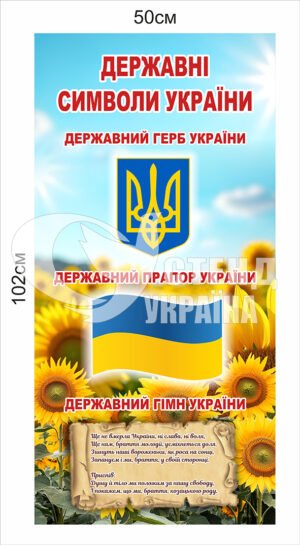 Державні символи України стенд пластиковий