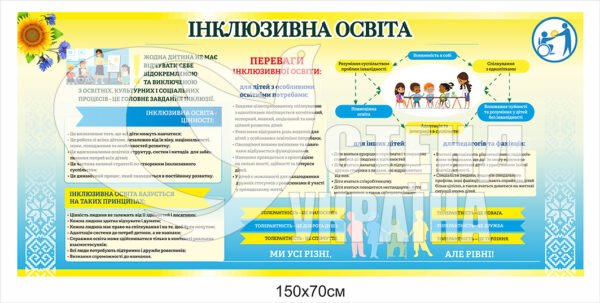 Стенд пластиковий «Інклюзивна освіта»