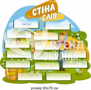 Стенд “Стіна слів з бджілками”