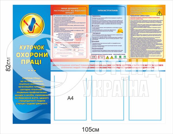 Стенд пластиковий “Охорона праці”