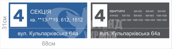 Табличка для будинку ОСББ
