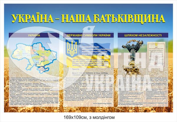 “Україна наша Батьківщина” стенд з пластику