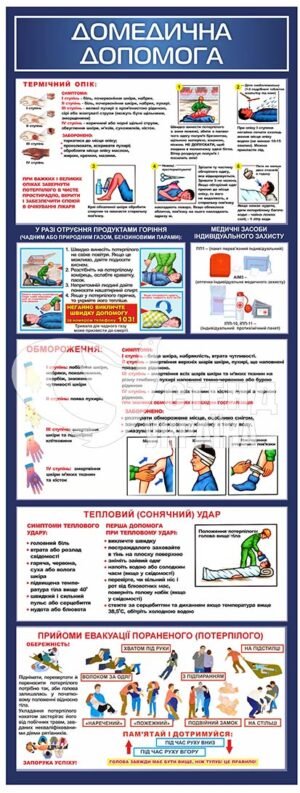 Стенд з пластику “Домедична допомога”