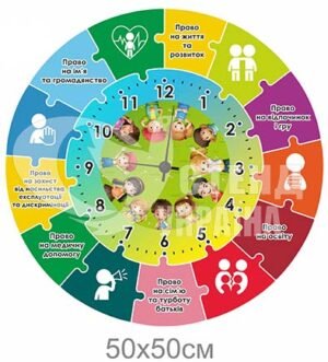 Годинник у кабінет психолога “Права дитини”