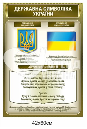 Стенд для військових “Державні символи України”