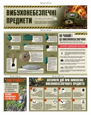 Об’ємний стенд “Вибухонебезпечні предмети”