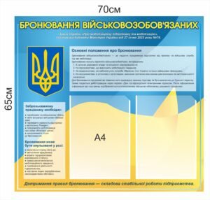 Стенд “Бронювання військовозобов’язаних”