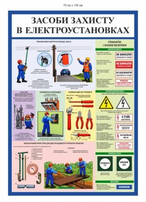 Плакат “Засоби захисту в електроустановах”